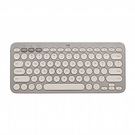 Teclado - Teclado sem Fio Logitech K380 - Bluetooth - para computador, tablet e telefone - Padrão US - Cinza - 920-011390