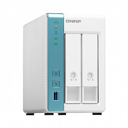 Storage / Case / Dockstation - Storage NAS Qnap TS-231K-US - Alpine AL-214 - Dual Gigabit Load Balancing - USB 3.2 - Suporta 2 HDs