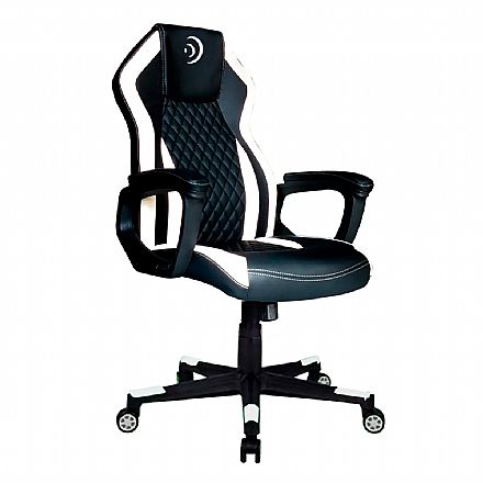 Cadeiras - Cadeira Gamer Elements Elemental Aer - Balanço/Tilt de 40° - Preto e Branco - 63562
