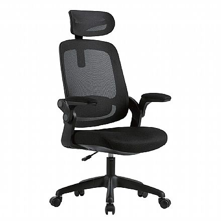 Cadeiras - Cadeira de Escritório Elements Astra - 7 níveis de altura - Inclinação 120° - Preta - 70038