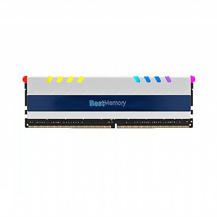 Memória para Desktop - Memória 8GB DDR4 3200MHz Best Memory Highlander - RGB - Branca - BT-D4-8G-3200DW-RGB