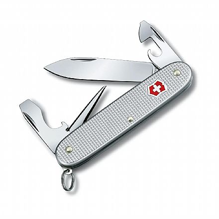 Ferramenta - Canivete Victorinox Pioneer Alox - 8 funções - Cabo de Aluminio - Cinza - 0.8201.26