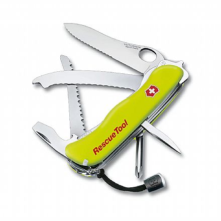 Ferramenta - Canivete Victorinox Multiferramenta RescueTool - 13 funções - Fosforescente - Amarelo - 0.8623.MWN