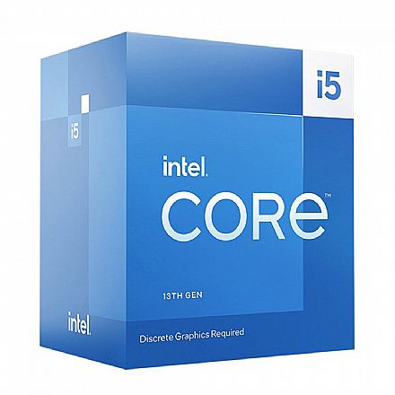 Processador Intel - Intel® Core i5 13400F - LGA 1700 - 2.5GHz (Turbo 4.6GHz) - Cache 20MB - 13ª Geração - BX8071513400F