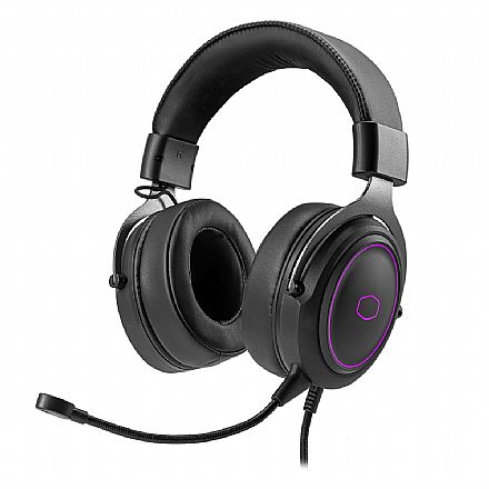 Fone de Ouvido - Headset Gamer Cooler Master CH-331 - Microfone Removível - LED RGB - Som Virtual 7.1 Surround - USB - Preto