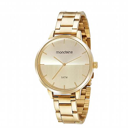 Beleza e Cuidado Pessoal - Relógio Feminino Mondaine Casual Dourado - 32387LPMVDE1