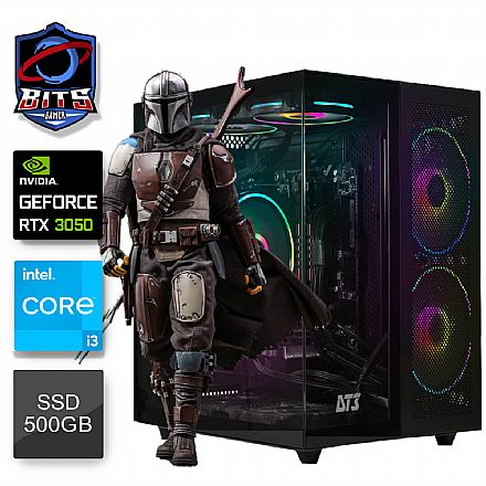 Computador Gamer - PC Gamer Bits 2024 - Intel i3 12100F, 16GB, SSD 500GB, Vídeo GeForce RTX 3050