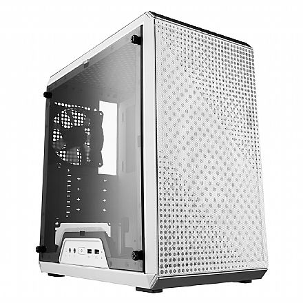 Gabinete - Gabinete Cooler Master Masterbox Q300L - Lateral em Vidro Temperado - Micro ATX - Branco - MCB-Q300L-WANN-S00