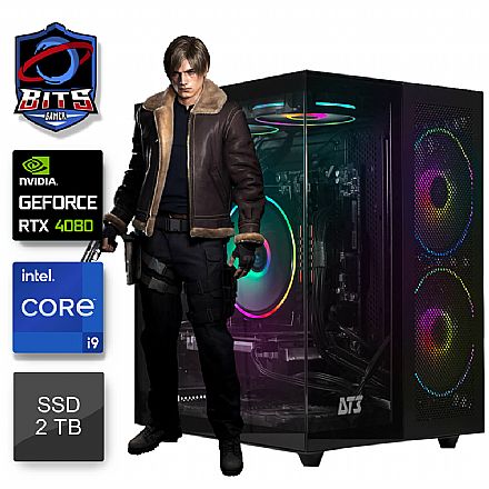 Computador Gamer - PC Gamer Bits 2025 - Intel i9 14900F, 64GB, SSD 2TB, Video GeForce RTX 4080 - Windows 11