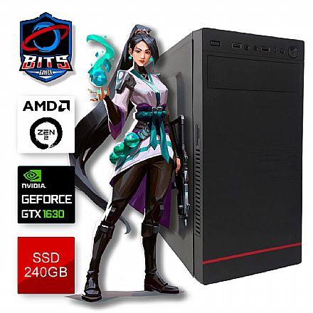 Computador Gamer - PC Gamer Bits - AMD 4700S, 16GB GDDR6, SSD 240GB, Nvidia Geforce GTX 1630