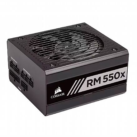 Fonte - Fonte 550W Corsair RM550x - Modular - PFC Ativo - Eficiência 90% - 80 PLUS® Gold - CP-9020177-WW