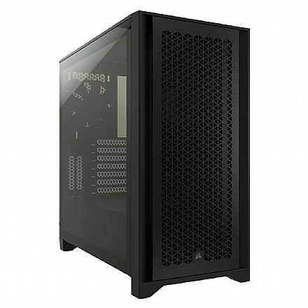 Gabinete - Gabinete Gamer Corsair 4000D Airflow - Lateral em Vidro Temperado - USB 3.1 - Mid Tower - Preto - CC-9011200-WW