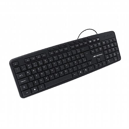 Teclado - Teclado USB Multimídia C3Tech - ABNT2 - Preto - KB-M40BK