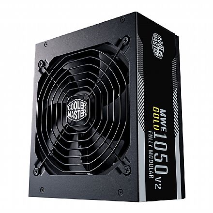 Fonte - Fonte 1050W Cooler Master MWE - Modular - PFC Ativo - Eficiência 90% - 80 Plus® Gold - MPE-A501-AFCAG-WO