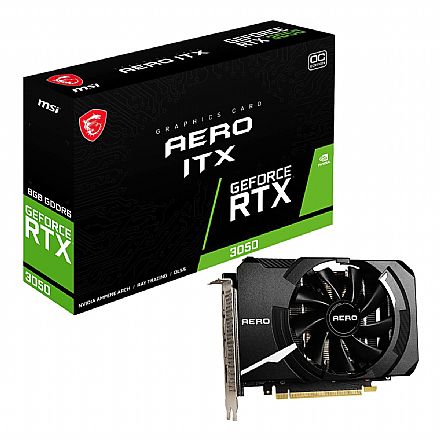 Placa de Vídeo - GeForce RTX 3050 8GB GDDR6 128bits - MSI Aero ITX 8G - 912-V809-4041