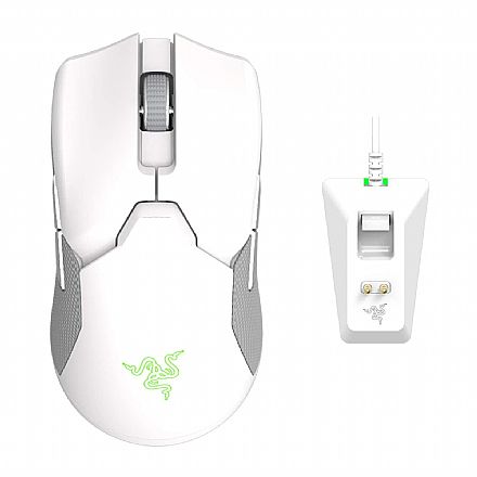 Mouse - Mouse sem Fio Razer Viper Ultimate - 20000dpi - 8 Botões Programáveis - HyperSpeed e USB - RGB Chroma - Switch Optico - com Dock - Branco - RZ01-03050400-R3M1