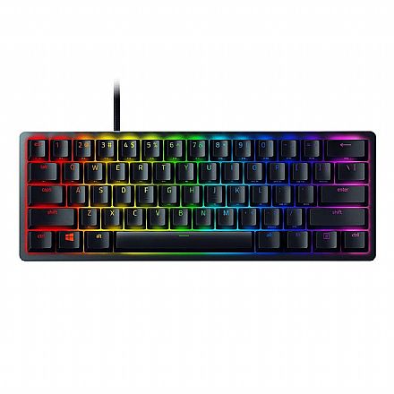 Teclado - Teclado Mecânico Gamer Razer Huntsman Mini - Padrão US - RGB Chroma - Switch Razer Vermelho - Preto - RZ03-03390200-R3M1