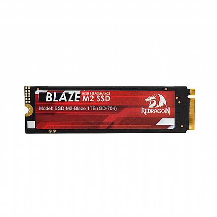 SSD - SSD M.2 1TB Redragon Blaze - NVMe - Leitura 7450 MB/s - Gravação 6600MB/s - GD-704
