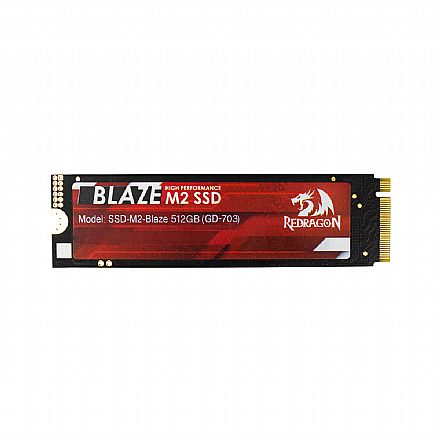 SSD - SSD M.2 512GB Redragon Blaze - NVMe - Leitura 7050 MB/s - Gravação 4200MB/s - GD-703