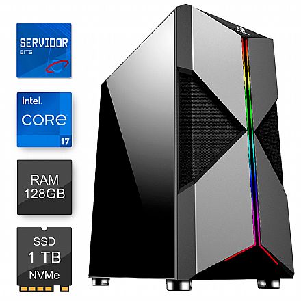 Servidor - Servidor Bits 2024 - Intel® Core i7 14700F, RAM 128GB non-ECC, SSD 1TB NVMe