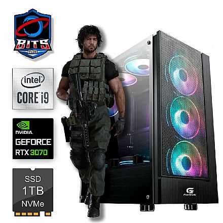 Computador Gamer - PC Gamer Bits 2024 - Intel® Core i9 10900F, RAM 32GB, SSD 1TB, GeForce RTX 3070