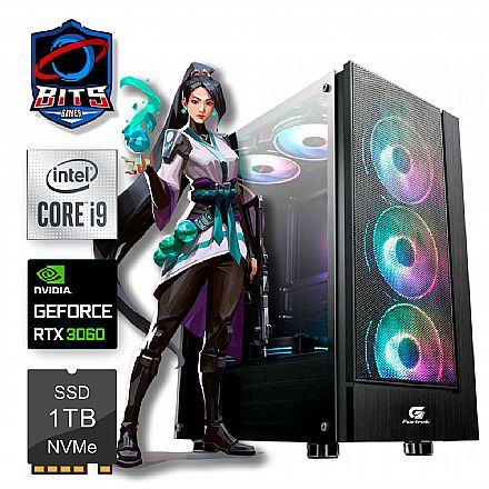 Computador Gamer - PC Gamer Bits 2024 - Intel® Core i9 10900F, RAM 16GB, SSD 1TB, GeForce RTX 3060
