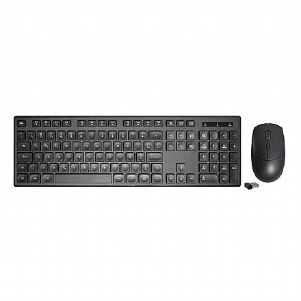 Kit Teclado e Mouse - Kit Teclado e Mouse sem Fio K-Mex KA-6029 + MA-A734 - ABNT2 - 2400dpi - B2KA60290010BOX