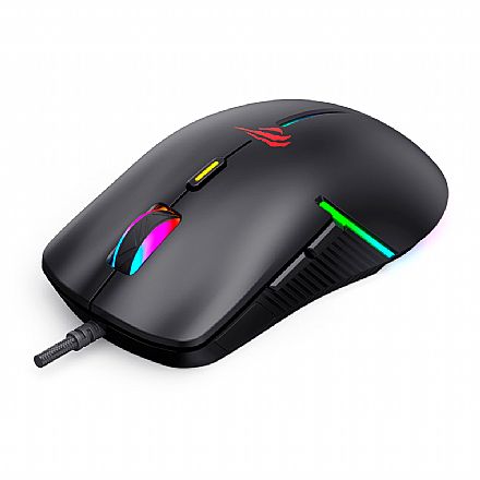 Mouse - Mouse Gamer Havit MS1031 - 7200dpi - 6 Botões - Iluminação RGB - Preto - HVMS-MS1031-BK