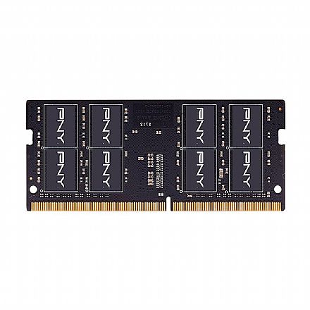 Memória para Notebook - Memória SODIMM 16GB DDR4 2666MHz PNY - para Notebook - MN16GSD42666-TB