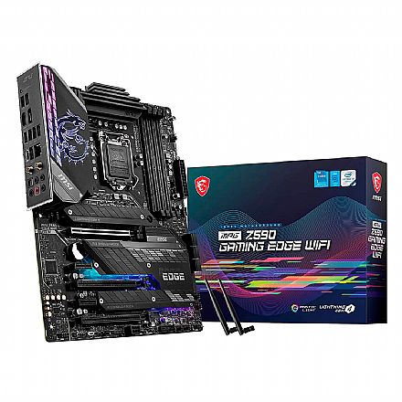 Placa Mãe para Intel - MSI Z590 MPG Gaming Edge WiFi (LGA 1200 - DDR4 5333 O.C) - Chipset Intel Z590 - Wi-Fi 6E - Bluetooth - Slot M.2 - ATX