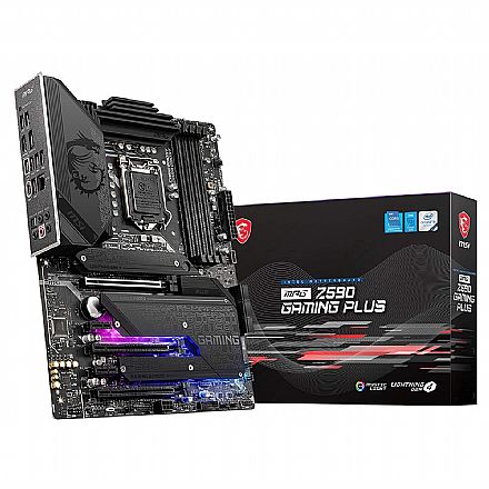 Placa Mãe para Intel - MSI Z590 MPG Gaming Plus (LGA 1200 - DDR4 5333 O.C) - Chipset Intel Z590 - USB 3.2 Gen 2 - Slot M.2 - ATX