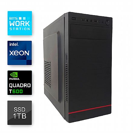 Computador Workstation - Computador Workstation Bits - Intel® Xeon E3 1220 V2, RAM ECC 16GB, SSD 1TB, Nvidia Quadro T600