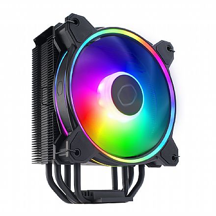 Cooler CPU - Cooler Master Hyper 212 Halo Black - (AMD/Intel) - Suporte para LGA 1700 - ARGB - RR-S4KK-20PA-R1