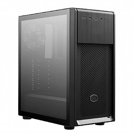 Gabinete - Gabinete Cooler Master Elite 500 - Lateral em Vidro - USB 3.2 - ATX - Preto - E500-KGNN-S00