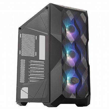 Gabinete - Gabinete Cooler Master MasterBox TD500 - Lateral em Vidro Temperado - 3 Coolers ARGB Inclusos - Preto - MCB-D500D-KGNN-S01