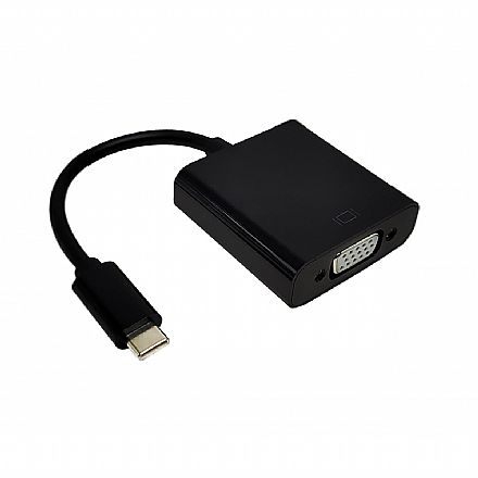 Cabo & Adaptador - Adaptador Conversor USB Tipo-C para VGA - Dex AD-701C