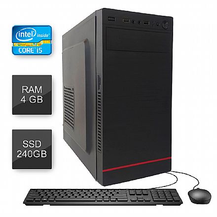 Computador - Computador Bits WorkHard - Intel i5 3470, 4GB, SSD 240GB, Kit Teclado e Mouse