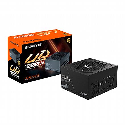 Fonte - Fonte 1000W Gigabyte PG5 - Modular - Eficiência 90% - 80 PLUS® Gold - GP-UD1000GM PG5