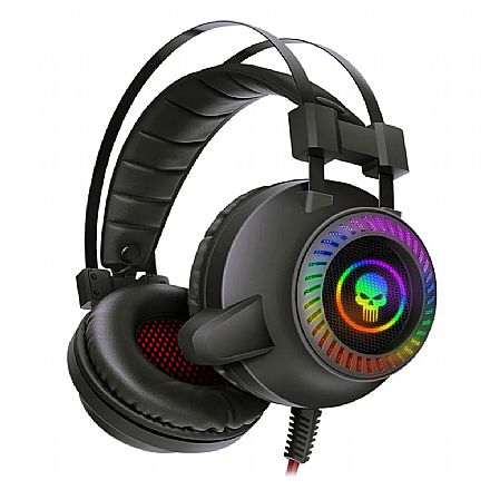 Fone de Ouvido - Headset Gamer Bright - Surround 7.1 Virtual - LED RGB - com Microfone - USB - 0591