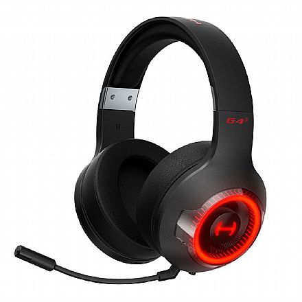 Fone de Ouvido - Headset Gamer Sem Fio Edifier G4S Hecate - H+ - Drivers 40mm - Bluetooth 5.2 - Microfone Destacável - Preto