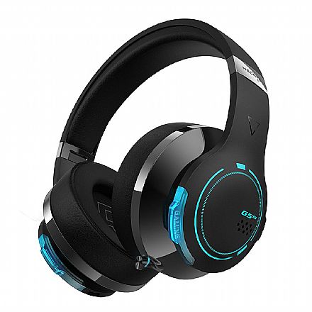 Fone de Ouvido - Headset Gamer Sem Fio Edifier Hi-Res G5BT - H+ - Drivers 40mm - Bluetooth 5.0 - Microfone Retrátil - RGB - Dobrável - Preto