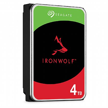 HD (Disco Rígido) - HD 4TB NAS SATA - 5400RPM - 256MB Cache - Seagate IronWolf - ST4000VN006