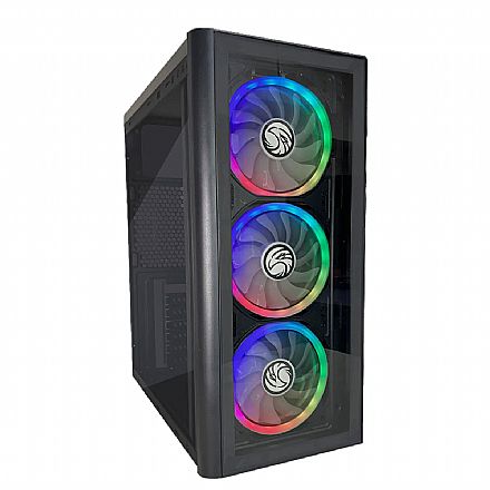 Gabinete - Gabinete Gamer C2-2901 - Lateral em Acrílico - USB 3.0 - Preto