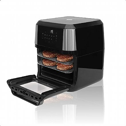 Eletroportáteis - Fritadeira Airfryer Tronos Oven - 127V - Bandejas Horizontais - 12 Litros - 1700W - Preta - RC-02/A