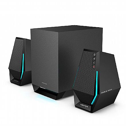 Caixa de Som - Caixa de Som Bluetooth Gamer Edifier G1500 Max - 30W RMS - com Subwoofer - RGB - Entrada e Aux - G1500-MAX-BK