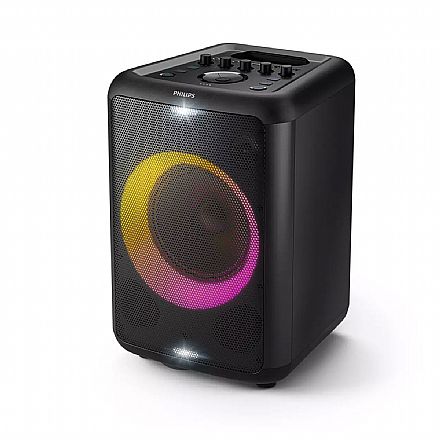 Caixa de Som - Caixa de Som Bluetooth Philips PartySpeaker - 80W RMS - Para Festas - Bluetooth 5.0 - Efeito Estrobo - Karaokê - TAX3206/78