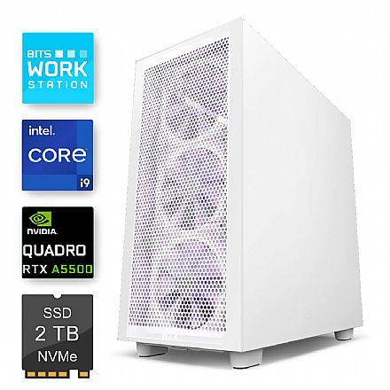 Computador Workstation - Workstation Bits 2024 - Intel i9 14900F, RAM 128GB, SSD 2TB, HD 16TB, Video Quadro RTX A5500