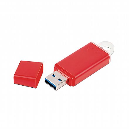 Pen Drive - Pen Drive 64GB Kingston Exodia - USB 3.2 - Vermelho - KC-U2G64-7GR