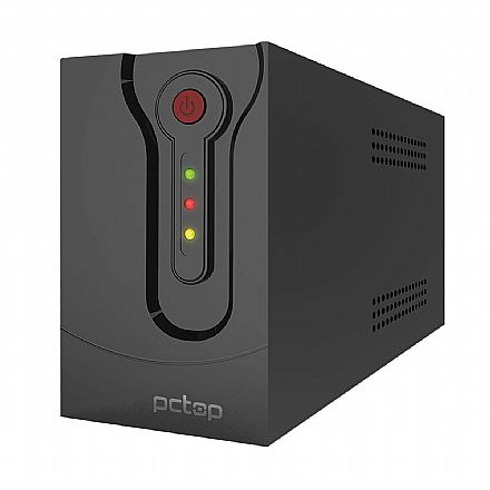 NoBreak - No-Break 800VA PCTop - Entrada Bivolt - Saída 110V - Semi Senoidal - 3 Tomadas - PZ800VA