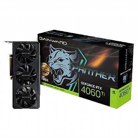 Placa de Vídeo - GeForce RTX 4060 Ti 16GB GDDR6 128bit - Panther Series - Gainward NE6406T019T1-1061Z